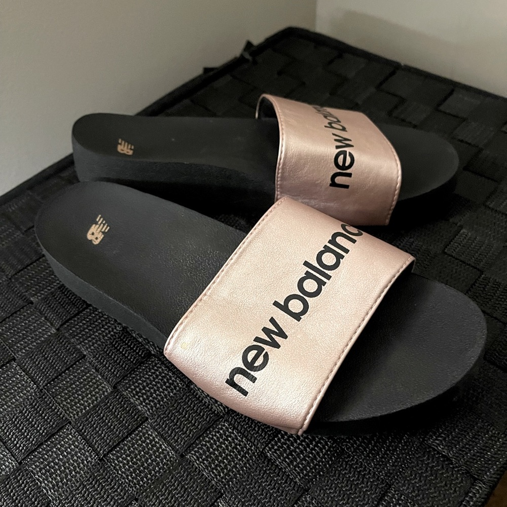 Comfortable, New Balance sandals with slight heel